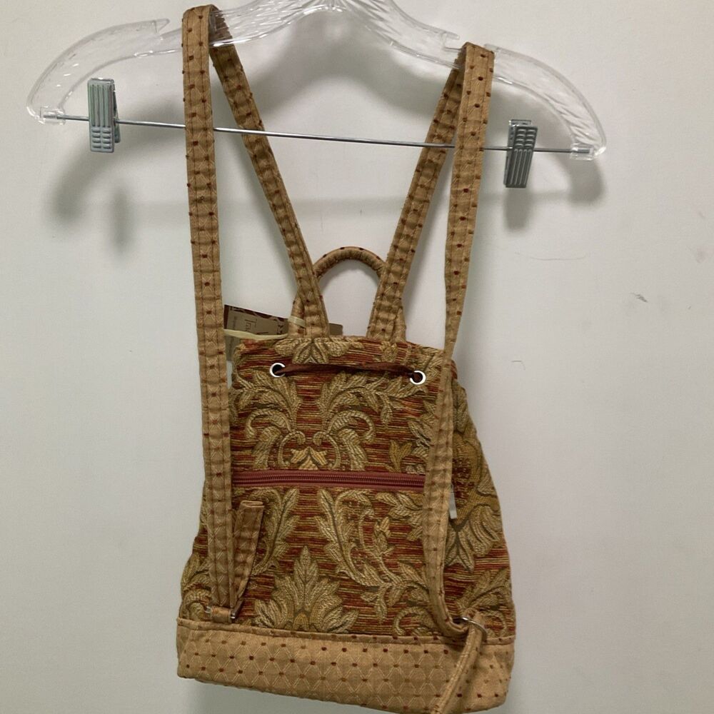 Vintage Jennifer Taylor Tapestry Back Pack Purse. NWT - Picture 2 of 9